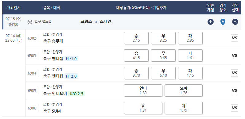 프랑스 vs 스페 픽 공유 인증 이미지